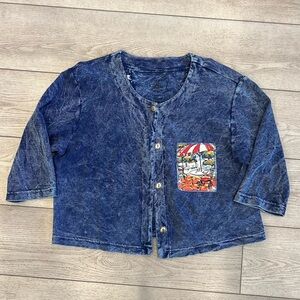 Michael Leu Collection Cotton Knit Cardigan